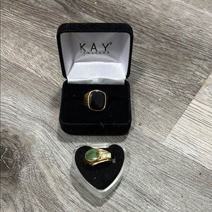 Kay Jewelers Gold and Black Ring